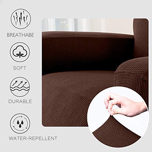 Granbest Premium Water Repellent Recliner Chair Cover High Stretch Jacquard Fabric Recliner Slipcover With Pockets (Recliner, Chocolate) #TOP3