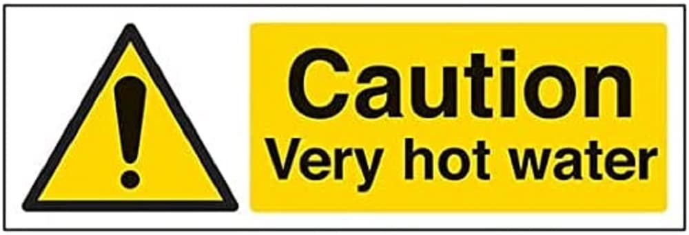 Warning Temperature- Caution Very Hot Water - 450 X 150mm, Multi, 450x150mm