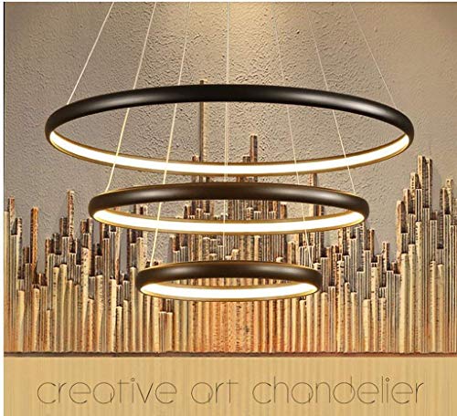 Preisvergleich Produktbild MARK Modern-The Simple Lighting LED Pendelleuchte, Pendelleuchten Glossy Counterpart Unsichtbare hängende Innenbeleuchtung Mount,Schwarz-warmes Licht-30 * 40 * 60cm
