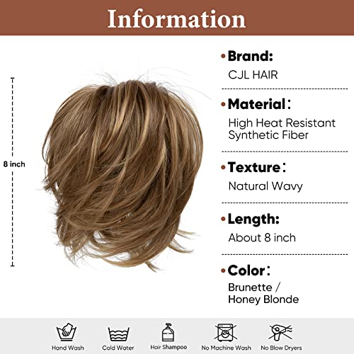 CJL HAIR Claw Clip Short Ponytail Hair Extensions Bendable Metals Messy Bun Hair piece Straight Fake Hairpieces - Image 2