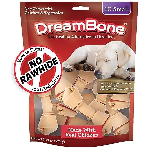 DreamBone Vegetable & Chicken Dog Chews, Rawhide Free, Small, 10-Count Cover