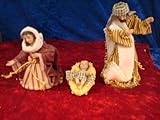 Krippenfiguren Stoff bekleidet Hl. Familie in 12 cm