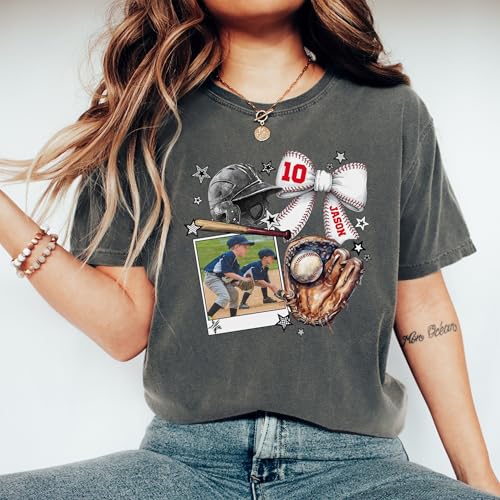 UrbanNEST Custom Baseball Mom Shirts for Women, Personalized Baseball Mom Shirt Sweatshirt Hoodies, Base Ball Mama Gifts4