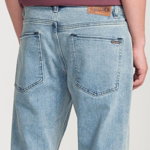 Image of Volcom Men's Solver Stretch Denim Jeans-Modern Fit Pant