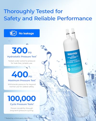 Image of Waterdrop EDR3RXD1 Replacement for Everydrop Filter 3, 4 Pack | Replacement for 4396841, 4396710, Kenmore 46-9083, 46-9030, Refrigerator Water Filter