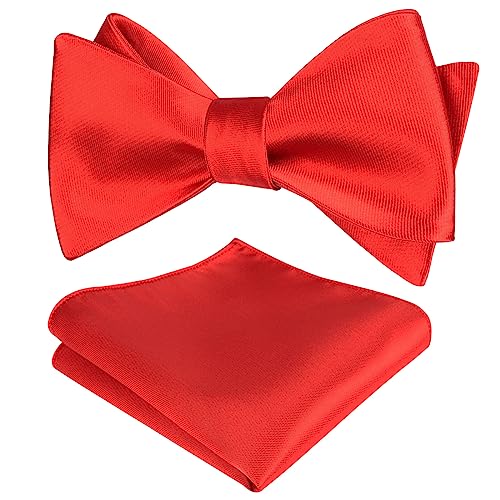Image of Alizeal Mens 2pcs Solid Self-tied Bow Tie Set