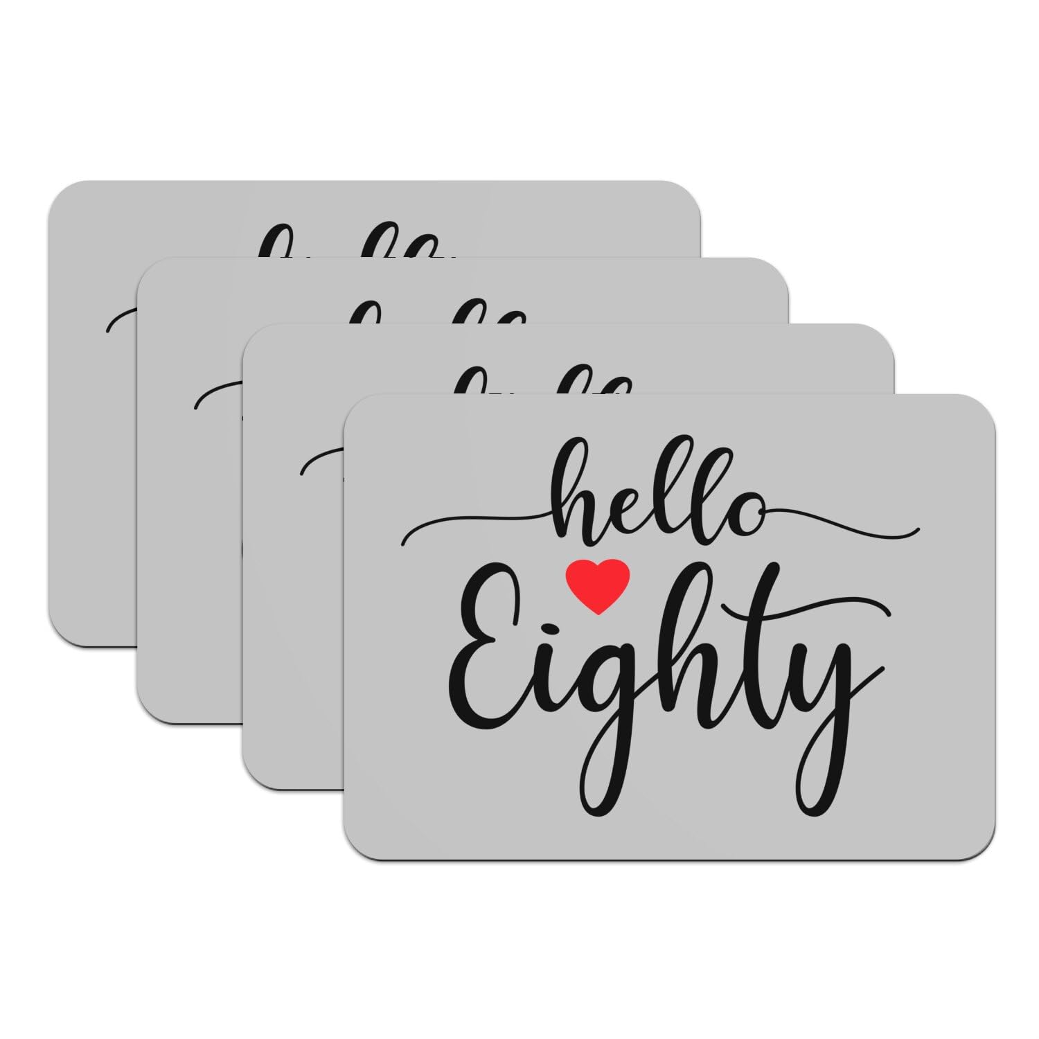 Sets de table gris Hello Eighty : dessous grand format pour repas d'anniversaire en famille