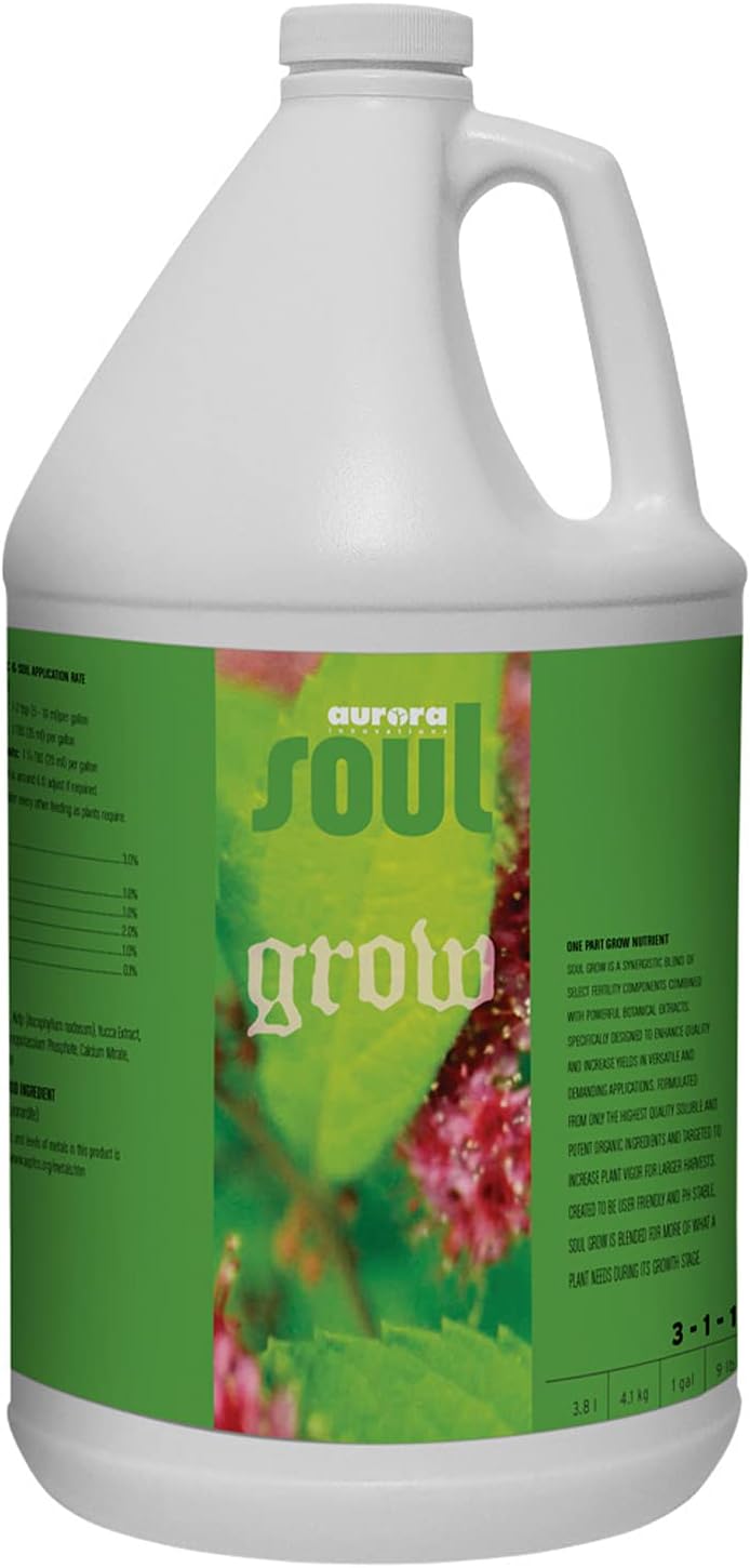 Roots Organics Soul Grow, Liquid Fertilizer for Hydroponics and Soil, 3-1-1, 1 Gallon,ROSSGG