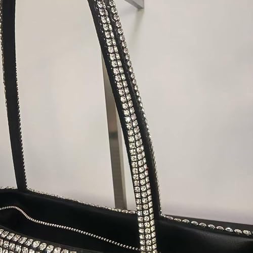 Miniatura 7 de Bolso de mano transparente con diamantes de imitación para mujer, monederos de noche de cristal con asa para boda, fiesta, baile de graduación