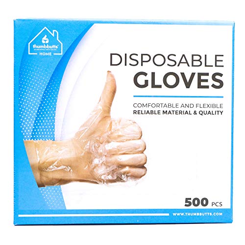 Disposable Gloves, Multipurpose Plastic Gloves Disposable, Non-Latex Food Handling Gloves, Poly Gloves for Food Service and More, Clear Gloves