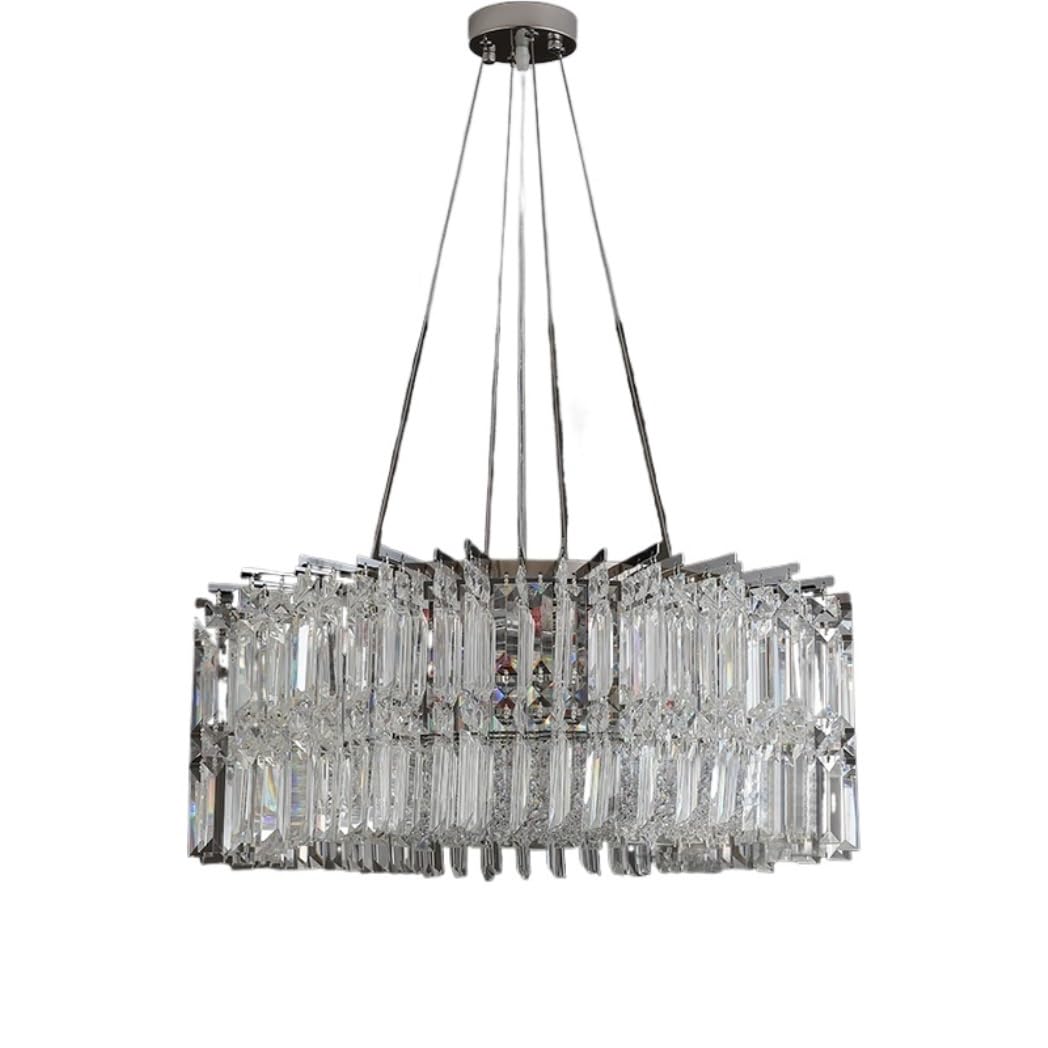 CVdrtyED Kitchen Chandeliers Ceiling Light Round Crystal Chandeliers Modern Metal Hanging Lamp Pendant Light for Living Room Bedroom Hanging Lamp(50cm)
