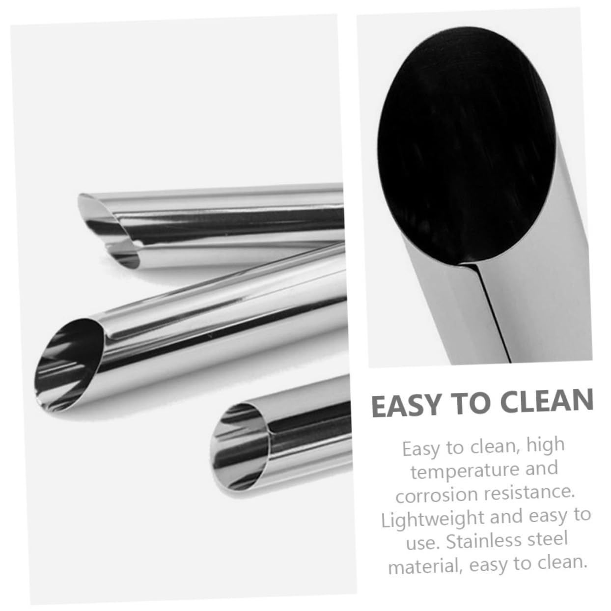 FUNOMOCYA Pcs Stainless Steel Danish Croissant Roll Tubes for Baking Pastry Decor Easy to Use Clean