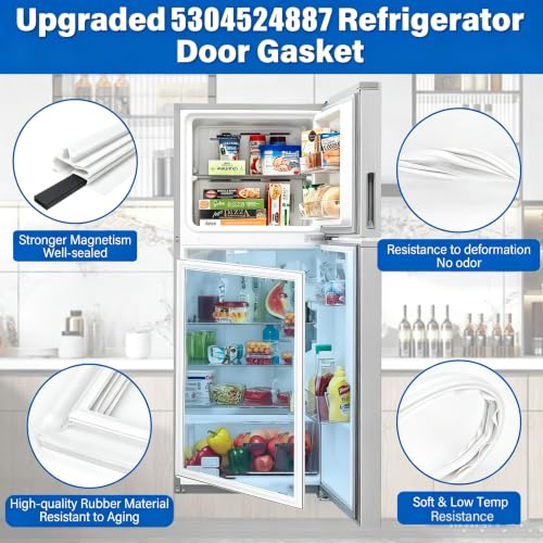 Image of Upgraded 5304524887 Refrigerator Door Gasket for Frigidaire Electrolux | 41.75″x28.8″ 5304524887 Replace 5304523811 AP6989050 Fresh Food Door Gasket Replacement Fit FFFU20F4VW0 FFFU20F2VW2