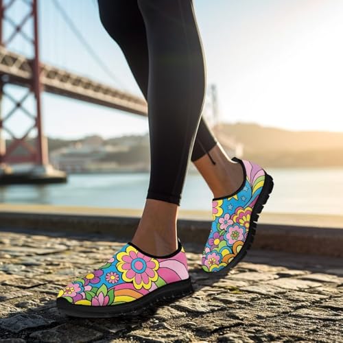 Image of Womens Slip On Walking Shoes Non Slip Loafer Breathable Holiday Travel Shoe Lightweight Casual Low Top Sneakers SizeUS 5.5-11.5