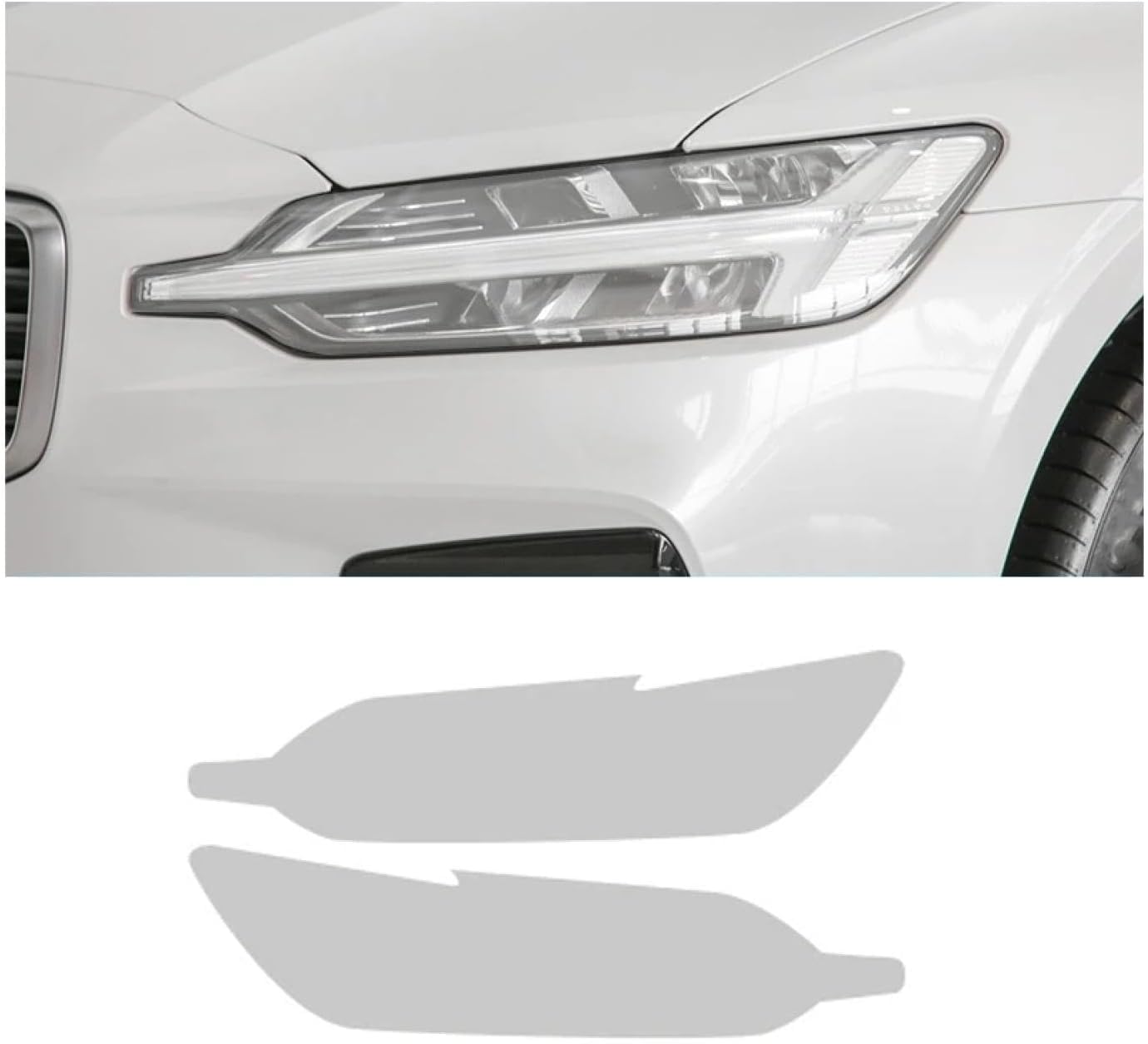 SamLng Car Front Light Film for V60 2019 2020 2021 Precut Headlight Protective Film Car Front Headlamp Protection Film car Lights Film Headlight Anti-Scratch Non-Yellowing Protective Film