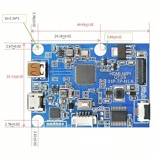 Image of TekGroAml 6.8 Inch Display Kit, 480x1280 LCD Screen & HDMI Driver Board | for Embedded Display Projects ,Maker Dashboards,DIY CPU GPU Temperature Computer PC Case Display