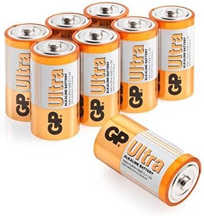 Size C batteries |Pack of 8| GP Batteries |Superb operating time| 14AU | LR14 | 1.5V