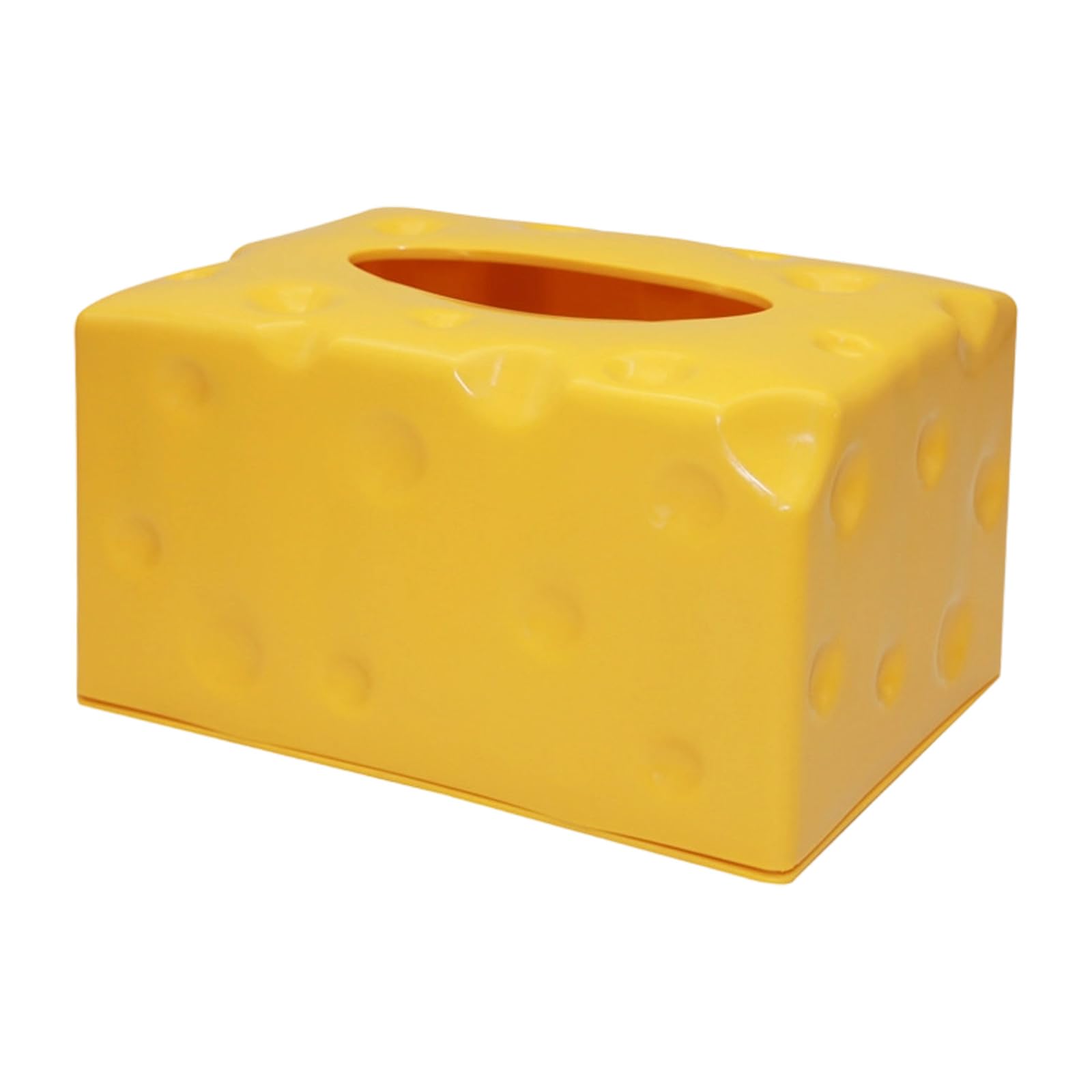 Jazuaiao Decorative Cheese Patterned Napkin Dispenser Water Resistant Tissue Paper Holder Kitchen Counter Accessory Cheese Napkin Holder