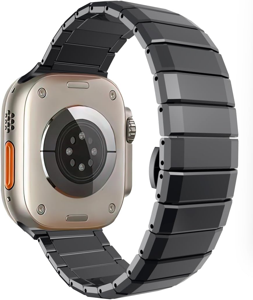 Stainless Steel Band for Apple Watch - Metal Strap with High Gloss Finish, Bevelled Bracelet for iWatch Series 11/10/9/8/7,Ultra 3/2,SE 3/2 [2025]