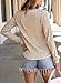 EVALESS Womens Long Sleeve Tops Shirts 2025 Fashion Trendy Dressy Casual Spring Summer Fall Round Neck Textured Loose Fit Blouses Clothes Outfits,Apricot Large