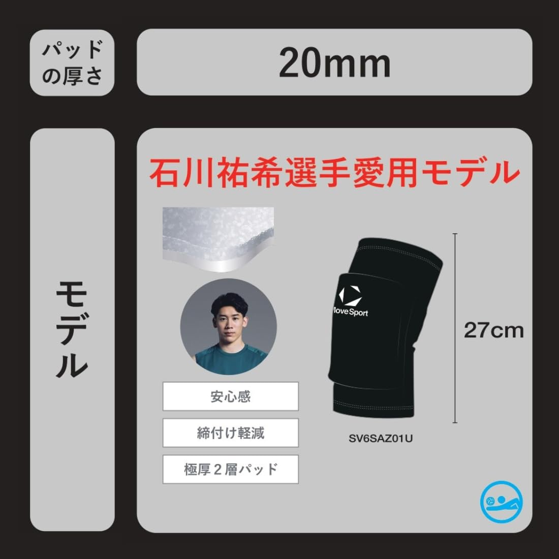 Amazon.co.jp: DESCENTE(デサント) バレー ニーパッド 【石川祐希選手