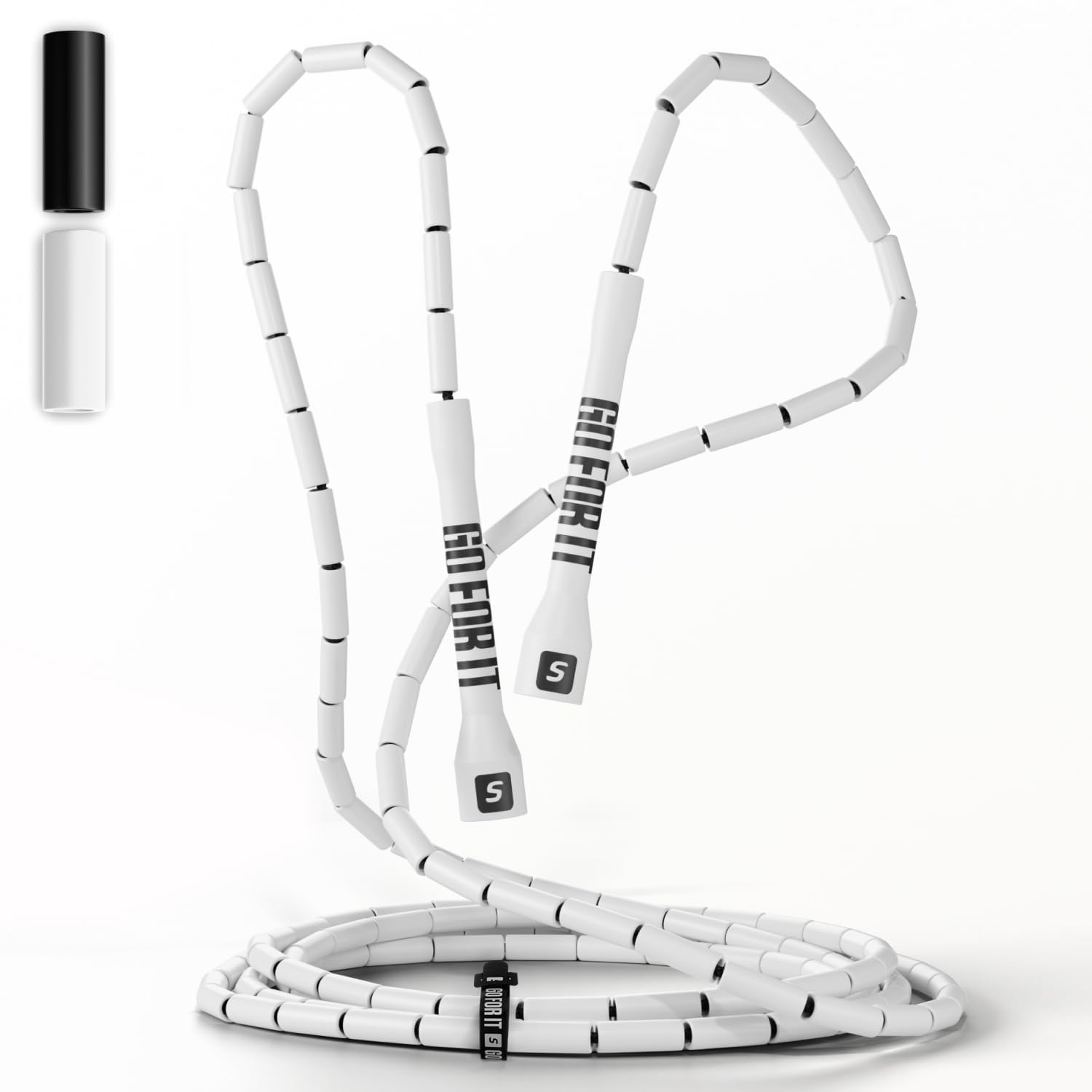 SPORTBITBeaded Jump Rope for Fitness - Elite Skipping Rope for Adults (Women and Men) - Speed Jump Rope for Workouts, CrossFit, Boxing - Lightweight Tangle-Free Adjustable Jump Rope