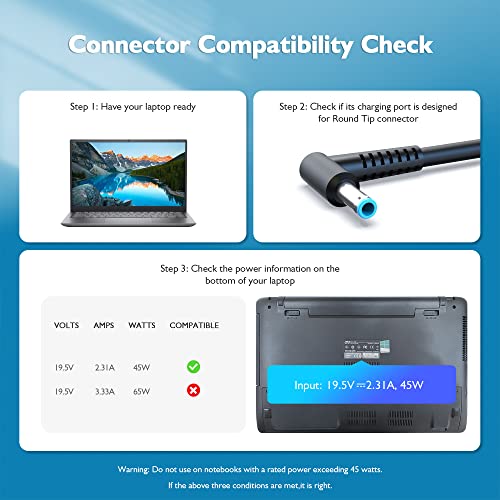 45W Ac Adapter Charger Fit For Hp Chromebook 11 G3 G4 G5 Ee 11-V031Nr 11-V020Wm 11-V025Wm 11-V032Nr 14-Ak013Dx 11-V010Wm 11-V010Nr 11-V011Dx 11-V012Nr 14-X013Dx 14-X010Nr Laptop Power Cord Supply #TOP5