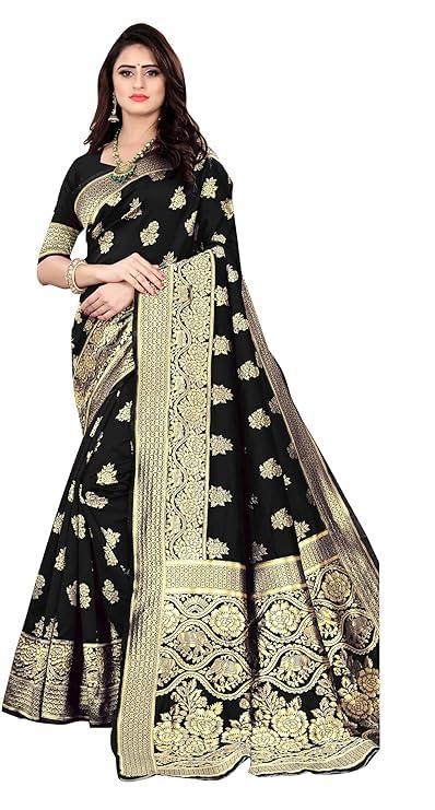 Women's Pure Soft Banarasi Art Silk Saree With Blouse Piece-picture-20