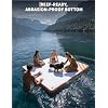Inflatable Floating Dock Air Dock Platform Non-Slip Surface Thick Lake Floats with Portable Carrying Bag, Air Pump for Lakes, Pool, Beach, Ocean