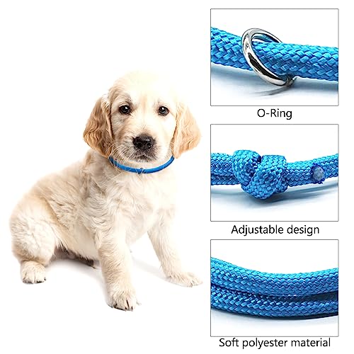 JJWNML 16pcs welpen ID halsbänder, Neugeborene kätzchen, weiche Polyester halsbänder einstellbare Bands Identifikation welpenhalsband für Neugeborene Haustier, Multi Coloured (S,12-20CM)