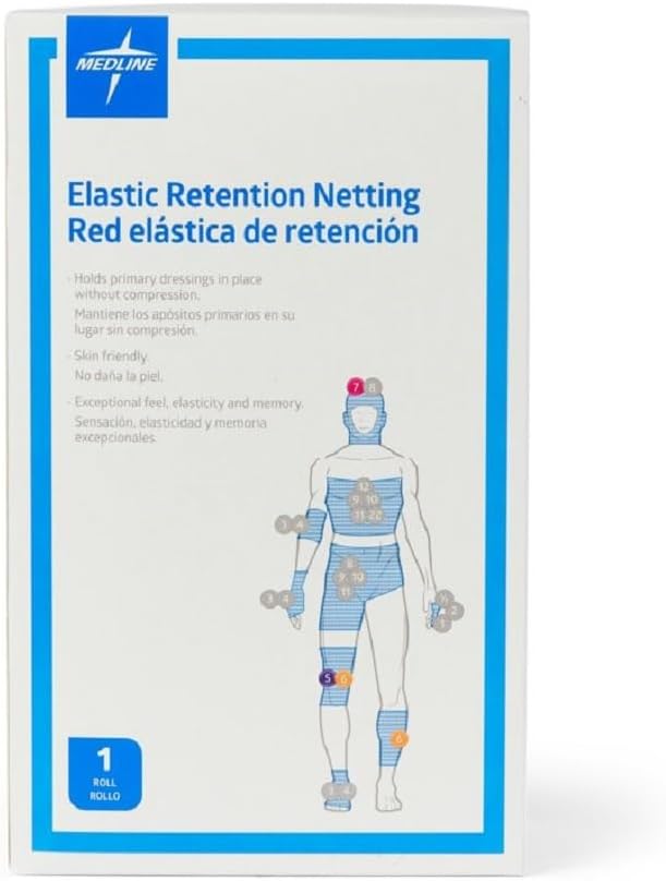 Medline Elastic Net Retention Dressing, Size 6, Large Leg/Small Head/Amputation, Latex-Free, 1 Count