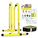Lebert Fitness Dip Bar Stand - Original EQualizer Total Body Strengthener | Pull Up Bar Home Gym Exercise Equipment Dipping Station | Includes Hip Resistance Band, Workout Guide & Online Group - Yellow