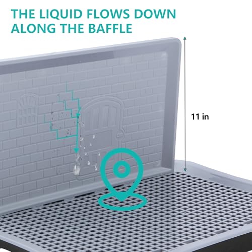 Indoor Dog Potty Pad, Changing Pee Pad Holder Training with Splash Guard, Puppy Pad Holder Tray for Small and Medium-Sized Dogs Indoor and Outdoor, Waterproof and Easy to Clean Potty Pad - Image 5