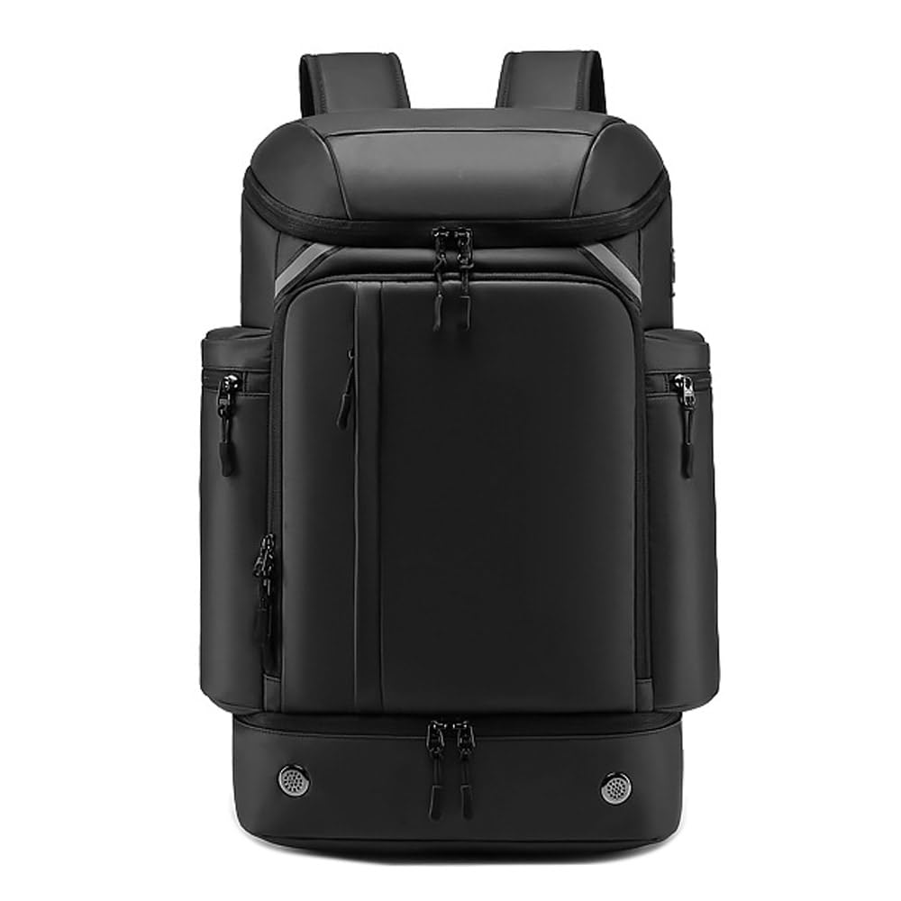 Reiserucksack 17 Zoll Laptop Sport Rucksack mit Schuhfach Nassfach Laptopfach Groß Wasserdicht Ergonomisch Anti Diebstahl (Schwarz)