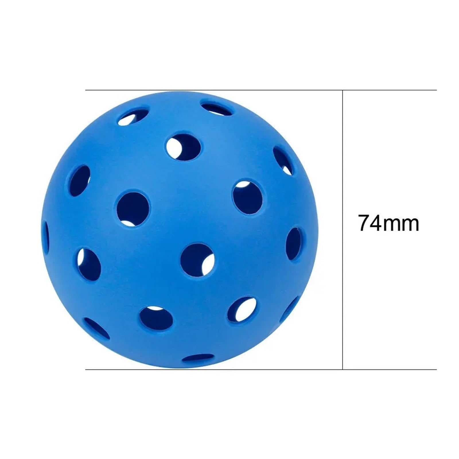 Pickleball, 74 mm, langlebig, 40 Löcher, for den Außenbereich, 6/12/24 Stück, Pickleballs 26 g, Outdoor for Wettkämpfe, Pickleball-Packungen mit Pickleballs