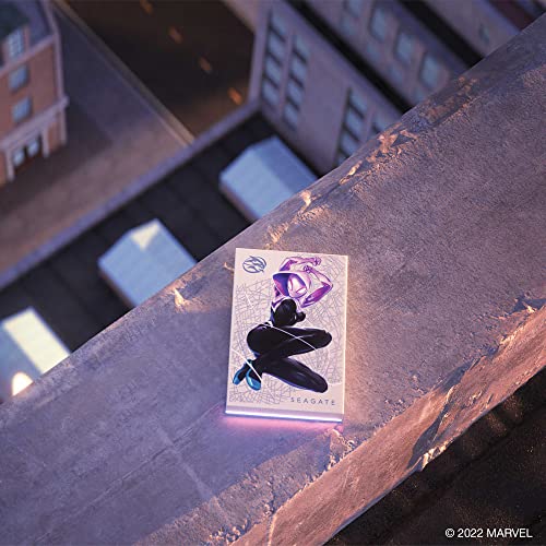 Image of Seagate Ghost-Spider Special Edition FireCuda External Hard Drive 2TB - USB 3.2 Gen 1, Customizable LED RGB Lighting Pink, with 3 Years Rescue Data Recovery Services (STKL2000418)