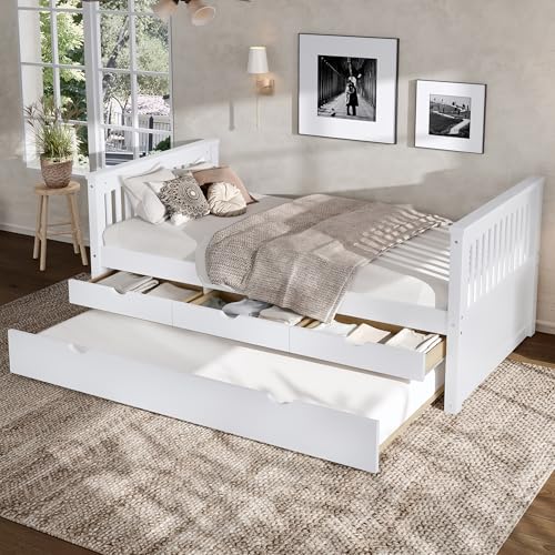 Ball & Cast Twin Size Daybed with Pull Out Trundle,Wood...