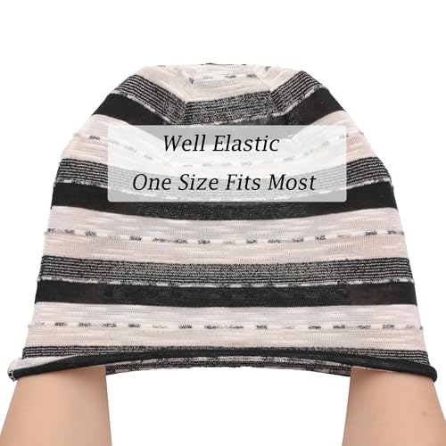 Image of ZLYC Cotton Thin Slouchy Beanie Hat for Men Women Fashion Soft Stretch Knit Skull Cap