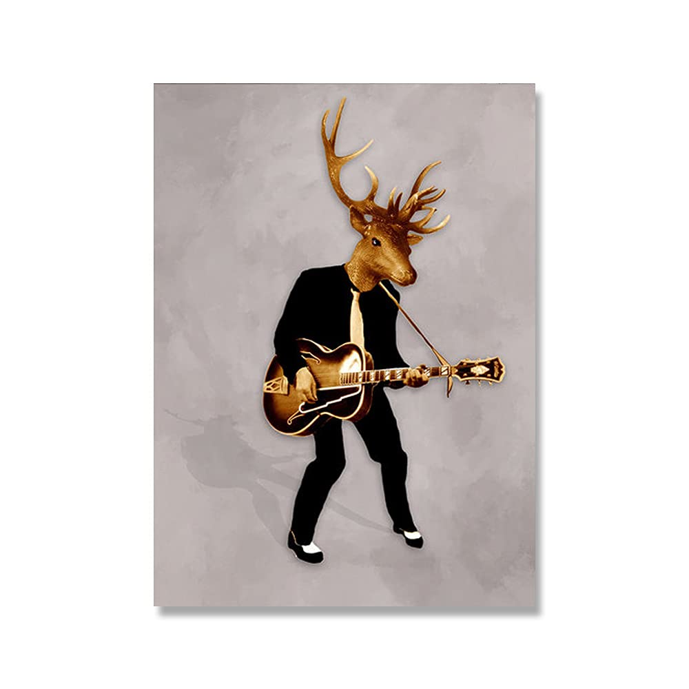 Amazon.co.jp: luose 面白いサーカス 動物 ポスター 鹿