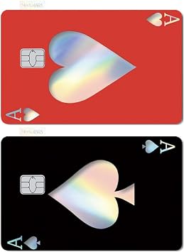 Holographic Credit Card Skin, Aces, 2 Units | 3M Material, Waterproof, Durable, Easy to Apply