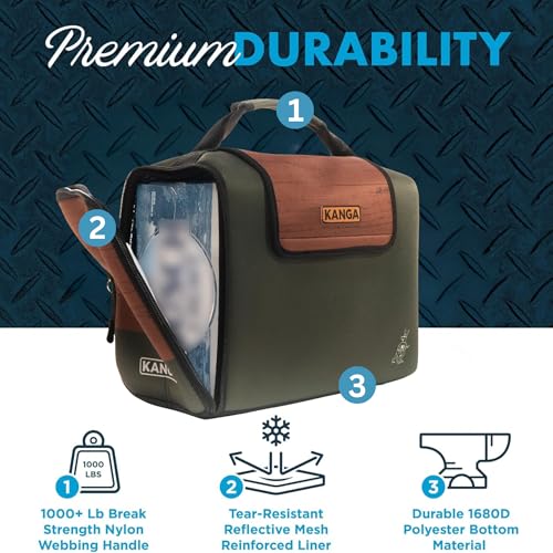 Image of Kanga Insulated Cooler Bag - Soft Cooler Bag - Can Beer and Seltzer Drink Cooler - Insulated and Durability Tested - Kanga Kase Mate