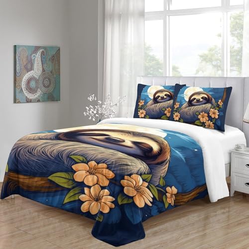 Parure de lit loutre d'arbre 3D King 220x240cm en microfibre ultra douce - 5