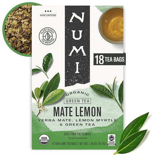 Image of Numi Organic Mate Lemon Tea, 18 Green Tea Bags