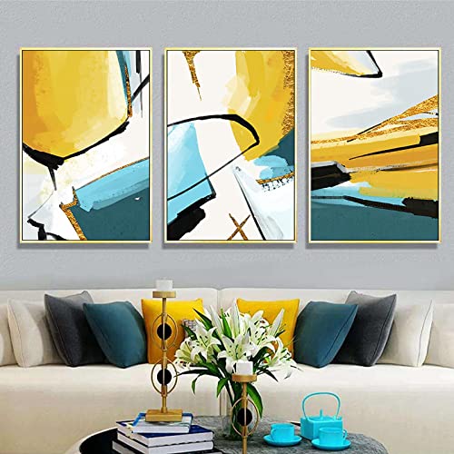 Affiches Murale Toile Abstrait Moderne pour Habiller un Grand Mur Vide Salon 60x90cm x3