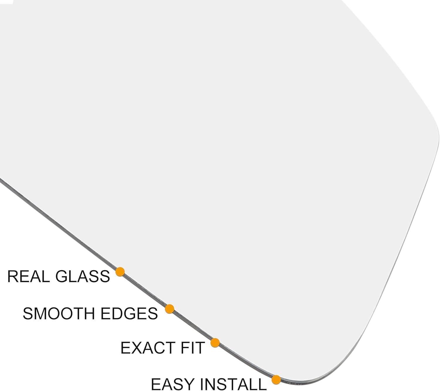 X AUTOHAUX Car Rearview Left Side Heated Mirror Glass with Backing Plate 8151LS 7632A470 for Mitsubishi Outlander