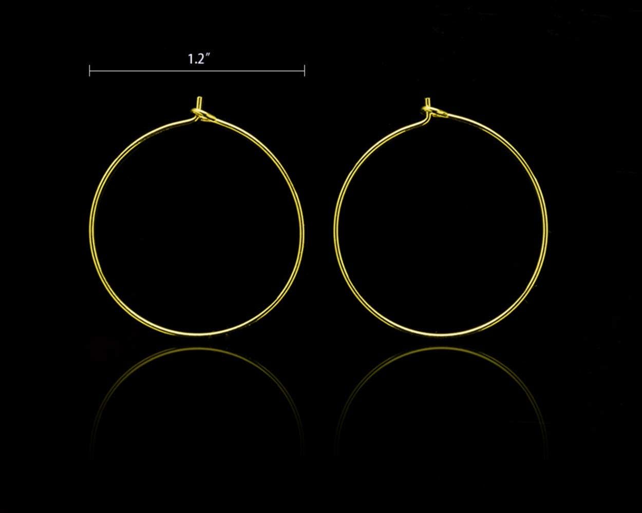 Hollosport 14k Genuine Gold Plated Earring Hooks for Jewelry Making,12Pcs Hypoallergenic Ear Wires for DIY Dangle Earrings - Image 2