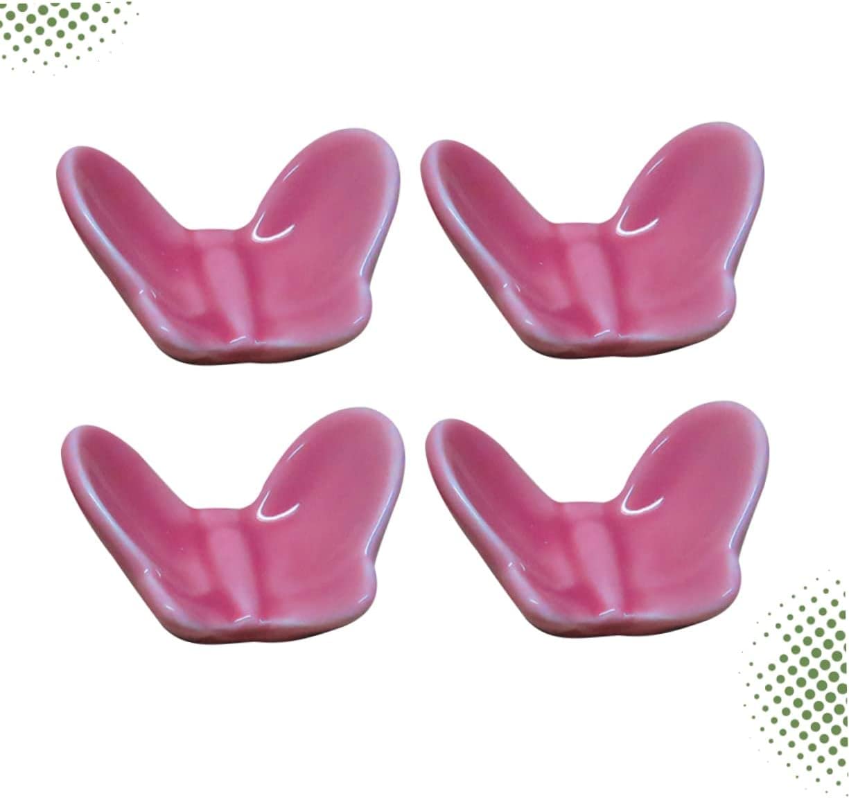 MRKU Repose-Baguettes, Support pour Baguettes de Restaurant, Lot de 4, Rose, Coussin de Bureau