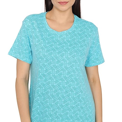 Image of Zivame Mickey & Friends Knit Cotton Knee Length Nightdress - Lemon Drop