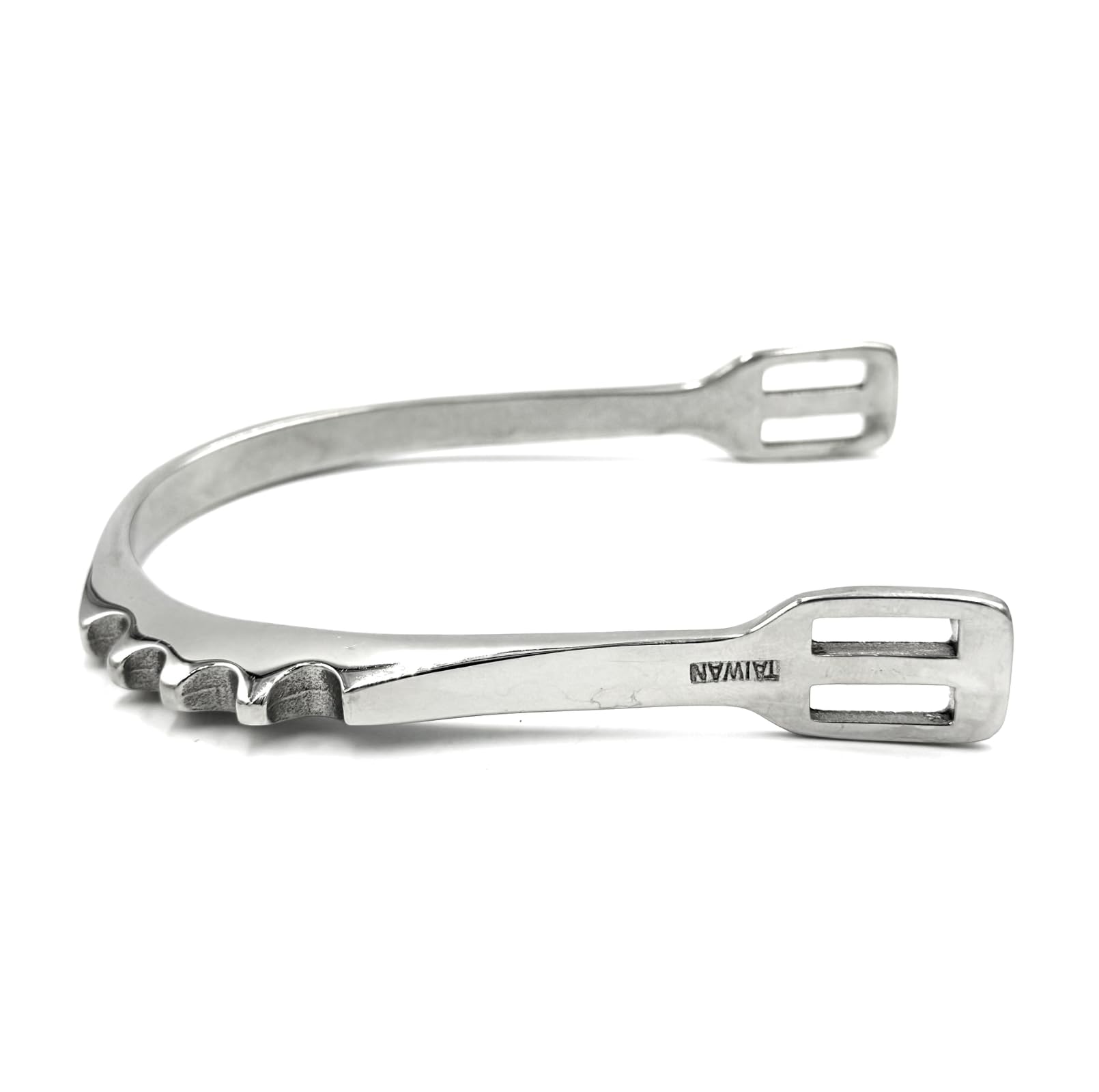 Equine Smile ES1074 Corrugated Spores LE Track Equestrian Spurs Riding Spurs Track High Quality Stainless Steel (Ladies 10mm)