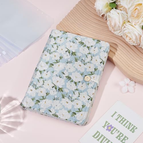 Classeur A5 rechargeable WEBEEDY brodé main | Carnet de note lin luxe chic
